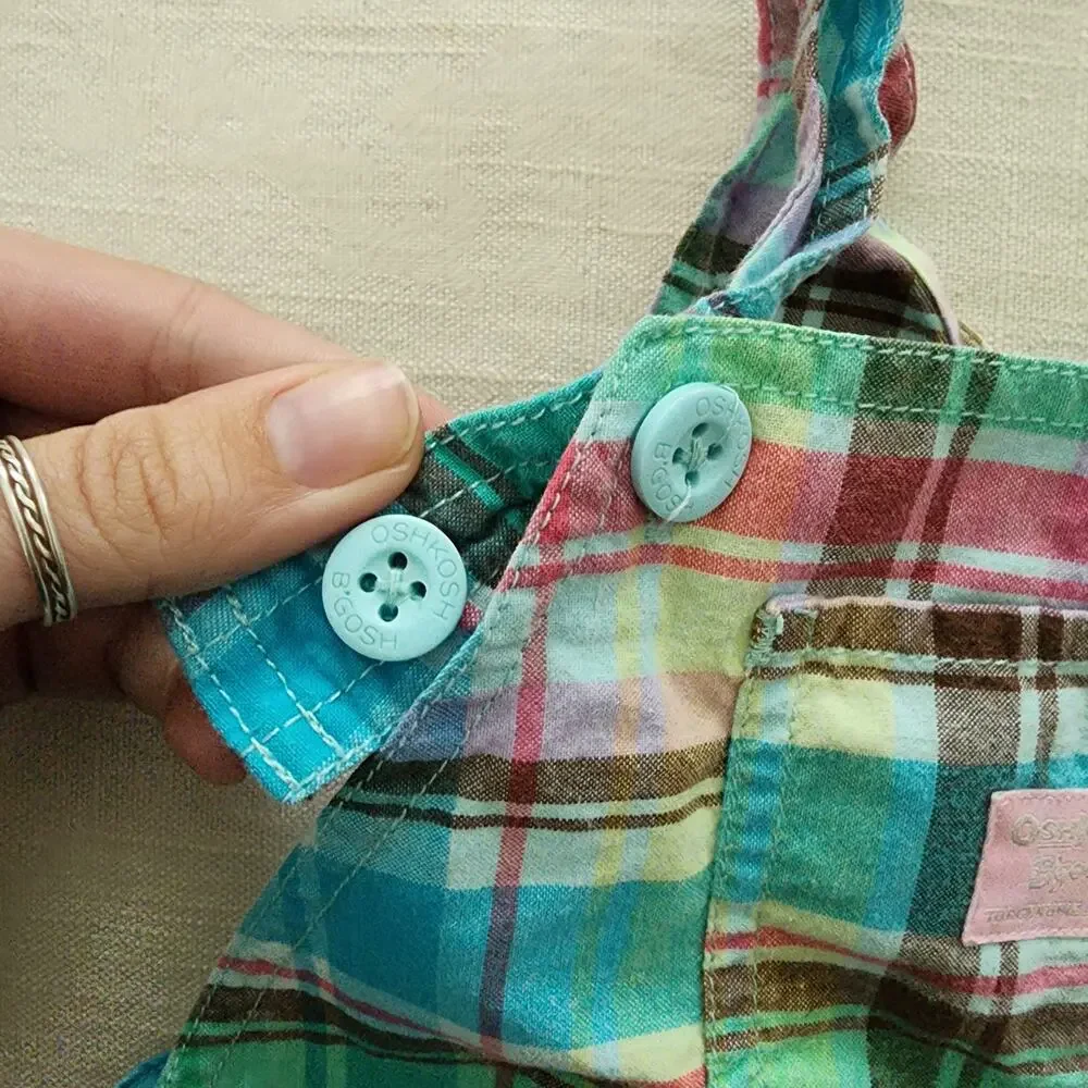 Y2k Oshkosh Plaid Bubble 24 months